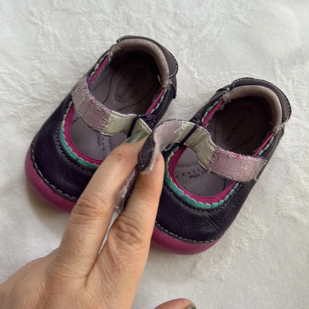COPY - Stride Rite Baby girl purple leather Mary Jane Savanah Walkers Sz 3 mont…